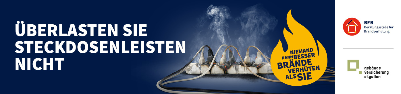 Gebäudeversicherung St.Gallen - Vorsicht im Umgang mit elektrischen Installationen